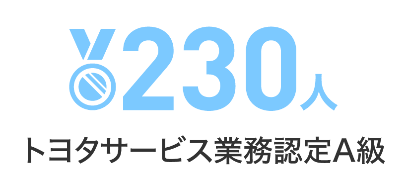 154人トヨタサービス業務認定A級