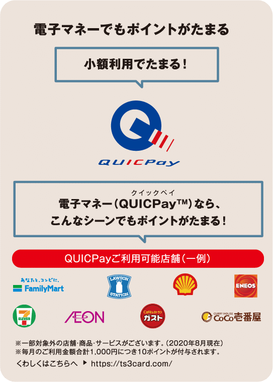 電子マネーでもポイントがたまる