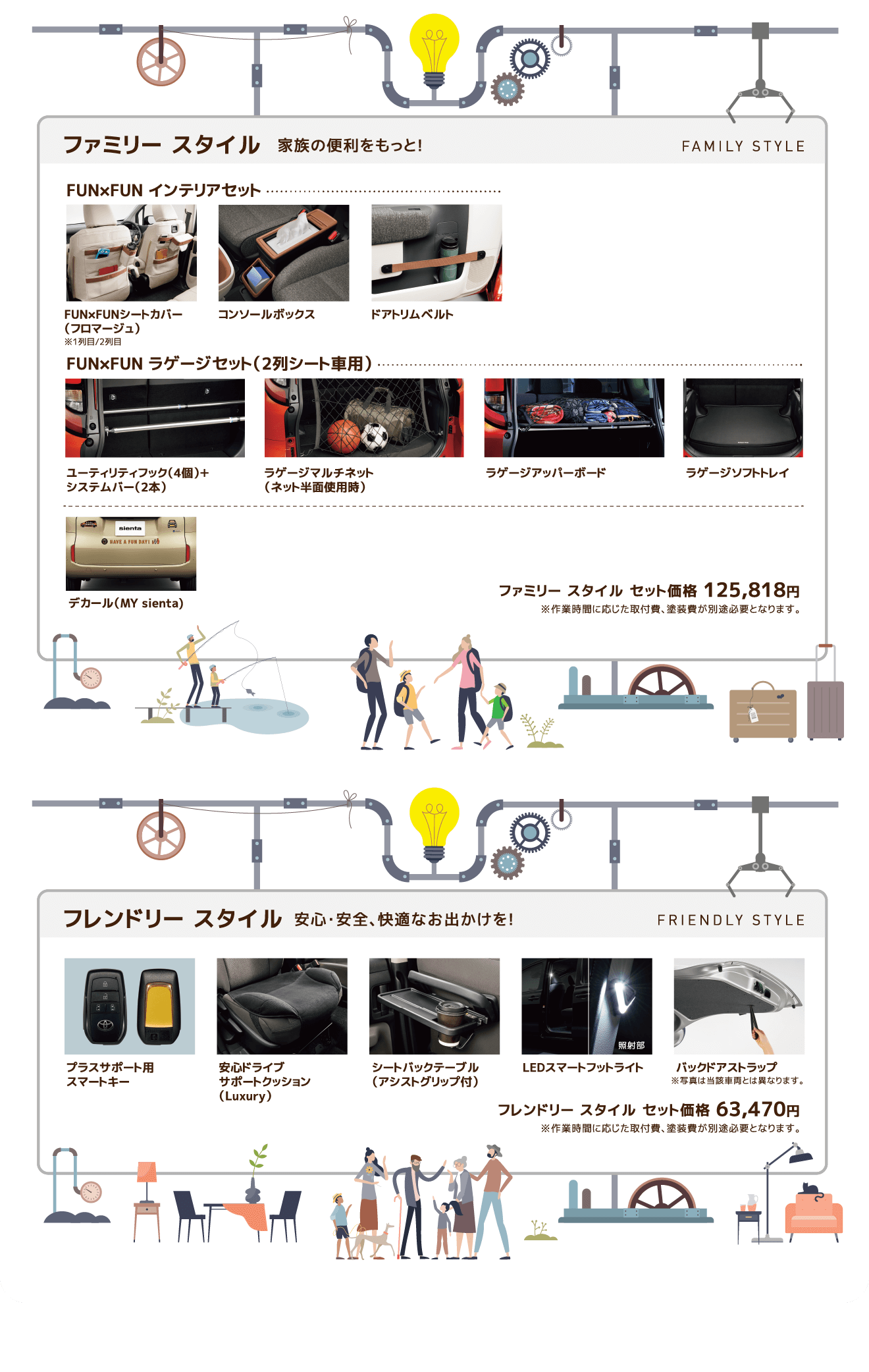 ファミリー スタイル 家族の便利をもっと! FAMILY STYLE フレンドリー スタイル 安心・安全、快適なお出かけを! FRIENDLY STYLE
